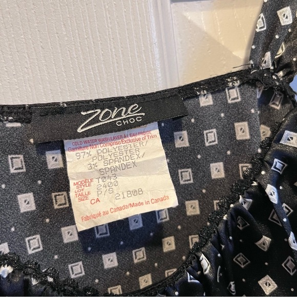 3/25$💥 Y2K Zone Choc top cami tank Women Small lace black summer sleeveless - Picture 3 of 5